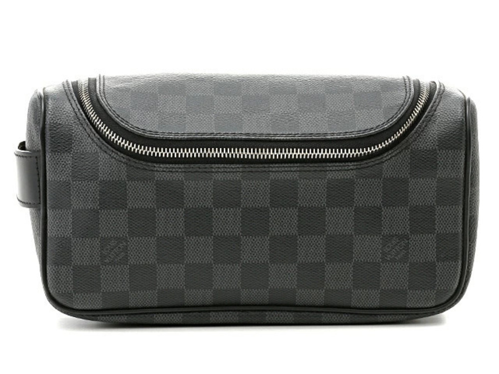LOUIS VUITTON Shoulder Bag Toiletry Pouch Clutch Damier Graphite Black